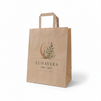Paper bags with flat paper handles